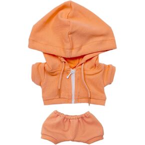 10cm 15cm 20cm Plush Doll Clothes Coat Pants Multi-Color Sportswear Sets Toys Dolls Accessories (Orange, 20cm)