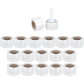 Mini Banding Stretch Wrap, 24 Rolls, 2 Inch x 1000 Feet, 80 Gauge, Includes Handle, Clear Small Plastic Cling Film for Pallets Moving Storing