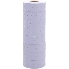 White Labels Without Tamper Proof Slits to fit Towa® GS Series/Halmark/Century Price Guns 16 Pack (Free Ink roll Included)