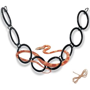 Snake Climbing Chain Toys for Ball Python Hoop & Corn Snake Enrichment Toys ，Suitable for All Kinds of Small Reptiles