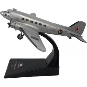 ZEZEFUFU 1:144 Alloy WWII United Kingdom C-47 Dakota Mk.IV Skytrain Transport Model Aviation Science Exhibition Model