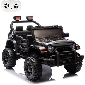 12V Kids Electric Ride on Truck Car with Remote Control for Parents,25W Dual Motors Ride on Toys for Toddlers 2-4,4 Wheel Suspension,Bluetooth Music,LED Lights for Toddlers Boys Girls(Blue)