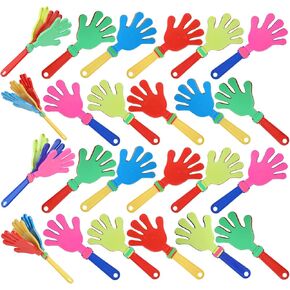 50 Pcs Hand Clappers Bulk, Plastic Clapper Noisemaker, Clapping Hands Noisemakers Party Favors Birthdays Game Prizes Classroom Rewards Football Sporting Events Cheers Supplies 7.5 Inch