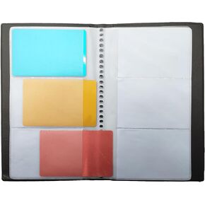 Business Card Book Holder Organizer, Portable Business Card Booklet, Black, 120 Cards Capacity, PVC Material, for Men and Women