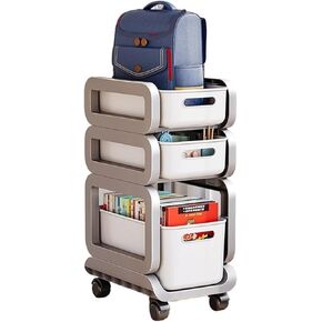 Schoolbag Rack Movable Trolley Book Storage Rack Artifact Multi-Layer Bag Storage Under The Table(X-Small) in Saudi Arabia