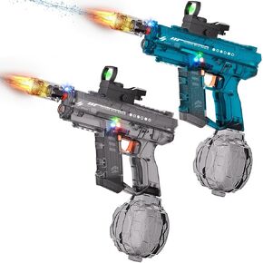 Electric Water Gun for Kids Adults, 2 Pack Powerful Automatic Squirt Gun Blaster with Flash Light, 800ML Large Capacity, 33FT Long Range, Summer Toys Gifts for Outdoor Pool Beach Backyard Party