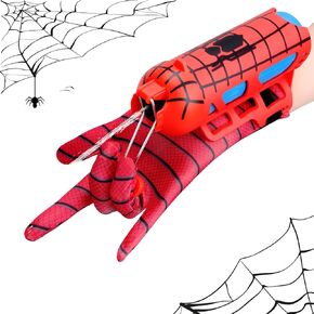 بندقية ماء العنكبوت للأطفال: Superhero Squirt Toy Spider Shooter Shooter مثبت على الرسغ ، ماء Blaster للأطفال 4-8 لعبة Superhero Cosplay Gift Fun Fun Fun for Kid 4 5 6 7 8 9 10 years