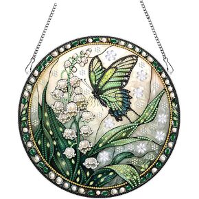 hyzsj DIY Hanging Diamond Art Pendant Painting Kit Dragon Bathroom cat, Special Crystal Gem Craft Painting Kit Ornament
