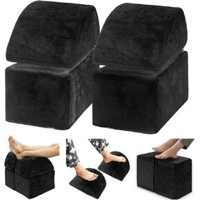 Separate Under Desk Foot Rest with 3 Adjustable in Two Heights and Widths, Separate Foam Foot Stool Suitable for Office Car Home