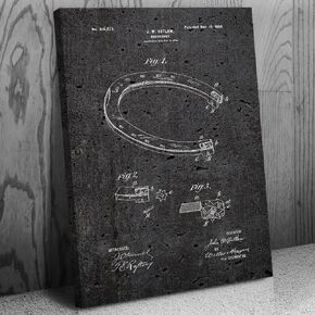 Horseshoe Patent Canvas Print (16x20) Horse Decor, Equestrian Gifts, Farmhouse Decor, Cowboy Gifts, Farmer Gifts, Ranch Decor, Dad Gifts