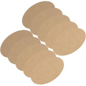 Homoyoyo 10pcs Wood Board for Pottery Crafting Clay Board for Art Projects Small Oval Shape for Sculpting and Molding Clay Multi-use Design