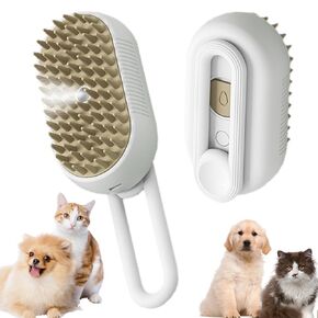 Pet Pet Grooming Cat Cat Steam Brush Brush Brush for Cats Massage Function Grooming Tool مع Steam (Cream)