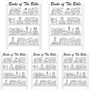 5Pcs Bible Reading Assistance Stickers, Lovely Reading Assistance Supplies, Personalized Coloring Pages, Stickers for Better Reading & Organizing The Bible