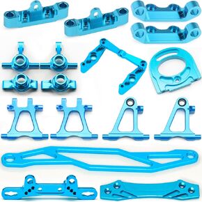 Adjustable Front/Rear Upper Arms Set for Tamiya TT02 Adjustable Upper Arms Aluminum Alloy Suspension Arms for Tamiya 1/10 on Road RC Car Suspension Upgrade Kit, TT02 Chassis Arms Length Adjustable