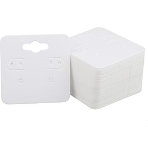 100pcs 2inch White Earring Holder,Cards Hanging Custom Earring Cards for Earring Display for Selling Jewelry,Blank Paper Card with 6 Holes for Earring Display Holder Jewelry DIY Crafts