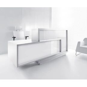 FORO Reception Desk, ADA Compliance (Right Facing Counter, White)