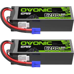 OVONIC 3S LiPo Battery 6200mAh 11.1V 130C RC Battery with EC5 Connector