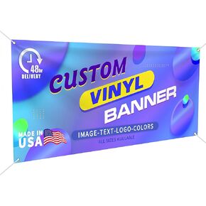 Custom Vinyl Banner by EKSPRINT, 13OZ Banners and Signs Customize for Indoor and Outdoor, Custom banner | Banners Customize for Business, Birthday, Party, School, Shop-(3X4Ft)