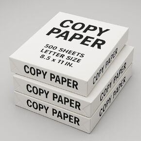 Multipurpose Copy Printer Paper, 20 lb, 96 Bright, 8.5" x 11" Letter Size, White, 3 Reams, 1500 Sheets - Made in USA