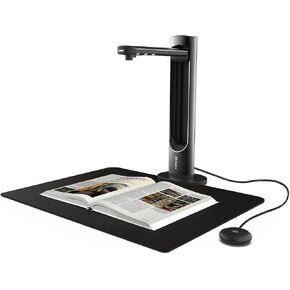 Innex DS200 Professional USB Book Scanner, 20.1MP, A3 Document scan, 120+ Language OCR, Auto-Flatten & Deskew, Finger Removal, Built-in Mic and LED lamp, Hand Button & Foot Pedal, for Windows/MacOS