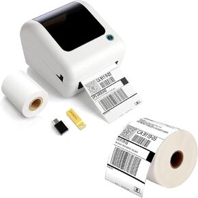 JADENS Bluetooth Thermal Shipping Label Printer - High Speed 4x6, USB & Bluetooth for PC & Mobile, Compatible with Ebay, Amazon, Shopify, Etsy, USPS Barcode