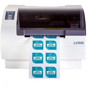 Primera LX610 Color Inkjet Label Printer with Plotter Cutter 74541 - Print and Cut Any Label Shape or Size in One Machine. Prints Up to 5 Inches Wide
