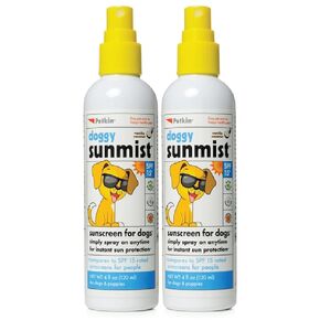 Petkin Dog Sunscreen Sunmist– Sunscreen for Dogs and Puppies, SPF 15 – Simply Spray on Anytime for Instant Sun Protection – Vanilla Coconut Scent, 4 oz Bottle – Ideal for Home or Travel