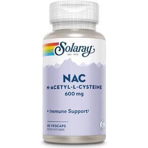 مكمل SOLARAY NAC N-Acetyl-L-Cysteine، 600 مجم، 60 قطعة in Kuwait