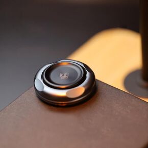 Rotating Fidget Slider, Magnetic Master Haptic Coin Metal Fidget Toys for Adults, Executive Desk Toy for Keep Focused & Relief Stress, Ideal Gift for Him (Black)
