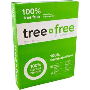 Tree Free Copy Paper, 20 LB, 8.5" x 11", 92 Bright 100% Tree Free Carbon Neutral Acid Free, Made from Sugarcane Waste Fiber (500/Ream), 3-Reams