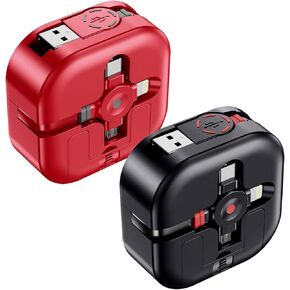 كابل شحن متعدد قابل للسحب 3 في 1 مع الهاتف المحمول/النوع C/منفذ USB صغير للهاتف المحمول/Galaxy S9/S8/S7/Hawei والمزيد in Kuwait