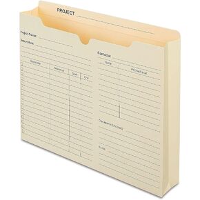 Staples 486083 Manila Reinf Pre-Printed Jackets LTR 2-Inch Expansion 50/BX