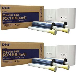 DNP 2X Print Media for DS-RX1HS High Speed Dye Sub Printer - 4x6 700 Prints Per Roll; 2 Rolls Per Case (1400 Total Prints)