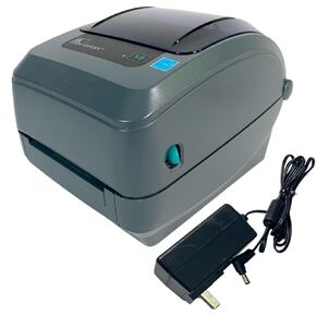Tekswamp Zebra GX430T Thermal Transfer Barcode Printer 300 dpi USB Serial GX43-102510-000, Bundle with AC Adapter (Renewed)