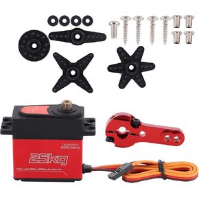 Gear Metal Gear Digital SERVOTRAJE of High Efficiency High Efficiency 25 Kg for Automobile RC CAR Perfect for 1: 8/1 Remote Control: 10: 10: