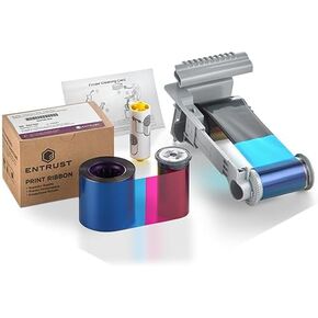 Entrust 525100-005 Sigma DS2 YMCKT-KT Color Ribbon – 350 Image, Dual-Sided Printing, for use with Entrust Sigma DS2 ID Card Printers