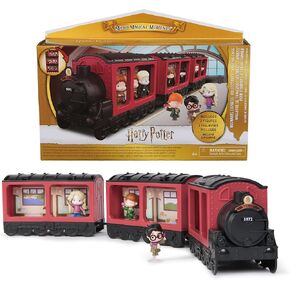Spin Master Wizarding World Harry Potter, Micro Magical Moments Hogwarts Express Collectibles Display & Carrying Case with 3 Figures, Kids Toys for Ages 6 and up