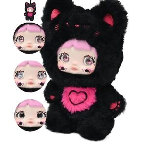 Nommi Blind Box Opened Plush Doll Nommi Loveliness Never Ends Series Confirmed Kawaii Plushie Charm Doll Cute Xmas Collectible Birthday Gift (Coffee Bear)