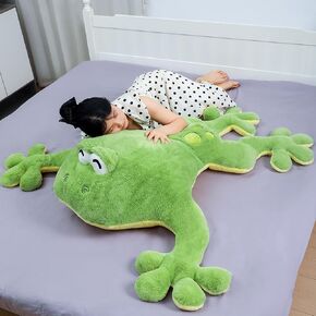 Giant Frog Stuffed Animal Plush, Soft Large Frog Plush, Kawaii Big Green Frog Pillow for Kids Children (23 in)