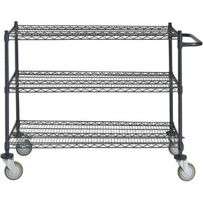 HUBERT Wire Display Cart Utility Cart Flint Steel Wire Cart- 48" L x 24" W x 39 1/2" H