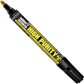 High Purity MM-08 Dual Tip Marker, 13ml Lab-Tested Paint, Dual Cone/Chisel Tip, Low Corrosive, Low Halogen & Chloride, Certificate & Lab Analysis Included, Made in USA - Black 12 Pack