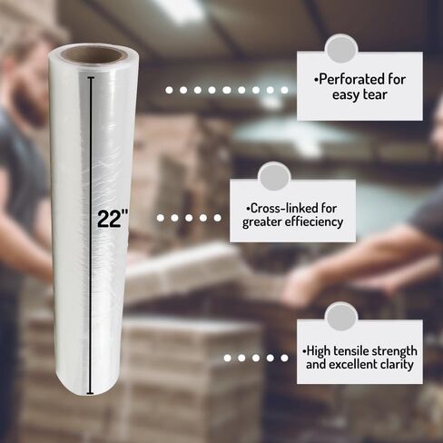 PSBM يتقلص فيلم Film Film ، 22 بوصة × 3500 قدم ، لفة واحدة ، 75 Gauge Polyolefin Centerfold in Kuwait