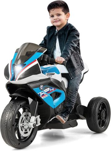 Costzon Kids Motorcycle ، BMW 12V مرخصة في بطارية على دراجة نارية مع المصباح ، القرن ، الموسيقى ، MP3 ، منفذ USB ، 3 عجلات دراجة نارية كهربائية للأطفال ، هدية للبنين والبنات (الأزرق) in Kuwait