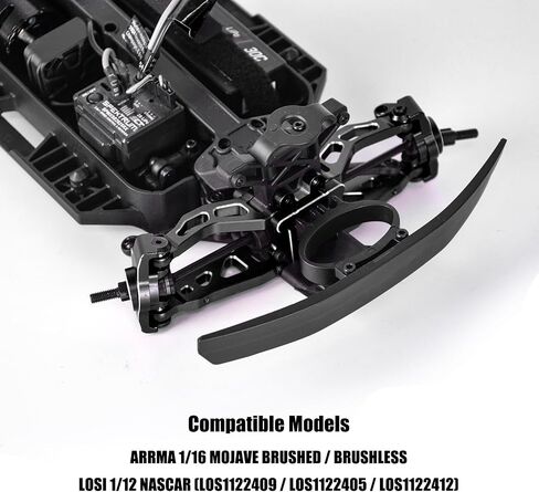أذرع التعليق الأمامية السفلى من الألومنيوم لـ Arrma 1/16 Mojave Grom & Losi 1/12 NASCAR Models | قطع غيار سبيكة متينة CNC ، استبدال ARA330839 in Kuwait