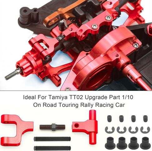 Adjustable Front/Rear Upper Arms Set for Tamiya TT02 Adjustable Upper Arms Aluminum Alloy Suspension Arms for Tamiya 1/10 on Road RC Car Suspension Upgrade Kit, TT02 Chassis Arms Length Adjustable in Kuwait