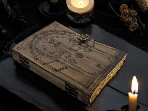 أبواب Durin Tolkien Lord of the Ring Journal Leather Journal ، Book Hobbit Jrr Tolkien Books Lord of the Rings Book of Shadows Grimoire Witchcraft Supplies Percchandise Bookends Gift for Men and Women 7x5 in (Brown) in Kuwait