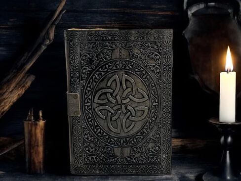 أبواب Durin Tolkien Lord of the Ring Journal Leather Journal ، Book Hobbit Jrr Tolkien Books Lord of the Rings Book of Shadows Grimoire Witchcraft Supplies Percchandise Bookends Gift for Men and Women 7x5 in (Brown) in Kuwait