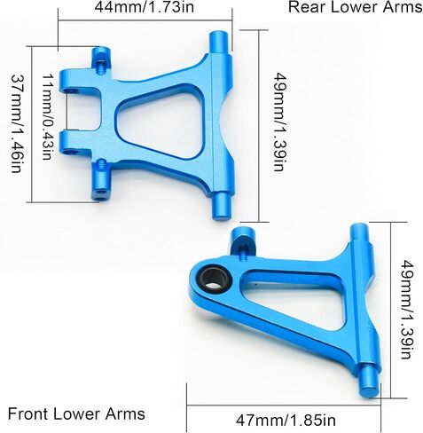 Adjustable Front/Rear Upper Arms Set for Tamiya TT02 Adjustable Upper Arms Aluminum Alloy Suspension Arms for Tamiya 1/10 on Road RC Car Suspension Upgrade Kit, TT02 Chassis Arms Length Adjustable in Kuwait