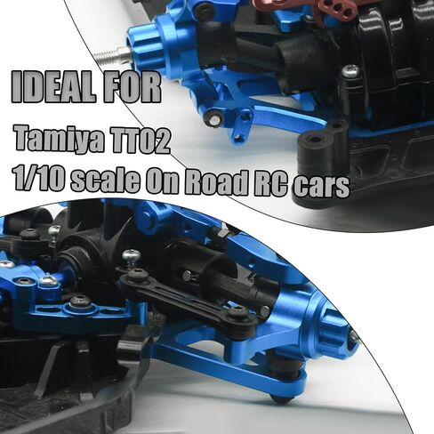 Adjustable Front/Rear Upper Arms Set for Tamiya TT02 Adjustable Upper Arms Aluminum Alloy Suspension Arms for Tamiya 1/10 on Road RC Car Suspension Upgrade Kit, TT02 Chassis Arms Length Adjustable in Kuwait