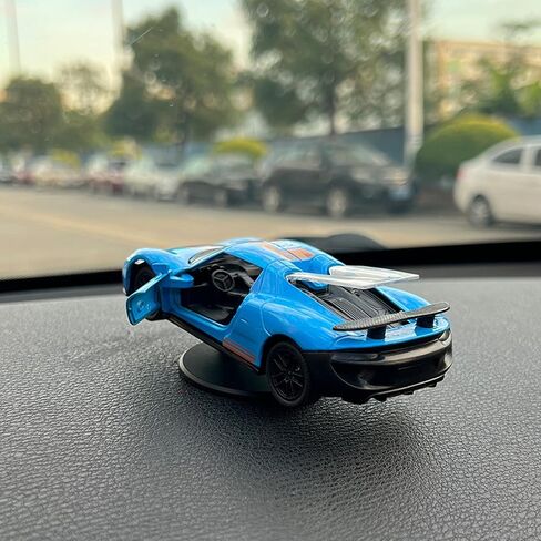 Car Dashboard Decorations - Alloy Drifting Spin Car Model, 1:36 Scale Rotating Metal Ornament, Fun & Cool Gadgets for Men, Sporty Dynamic Auto Accessories with Bobble Head-Style Design (04) in Kuwait